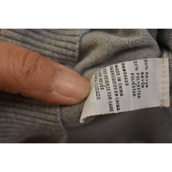 Women's Carol Rose Tan Gray Cream Color Block Turtleneck Sweater Size M - Picture 6 of 8